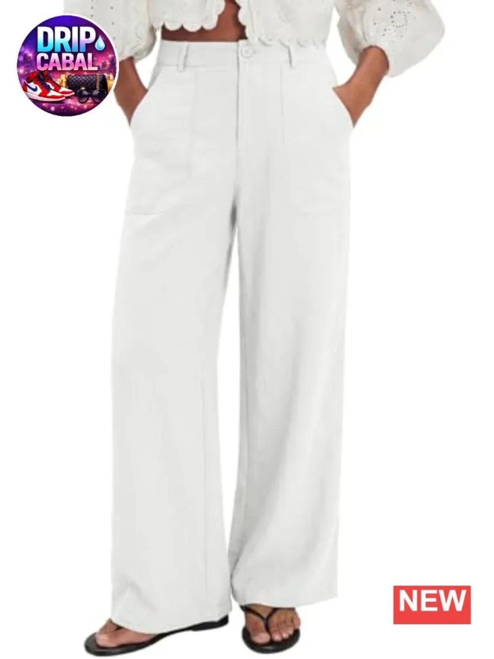 High Waist Wide Leg Palazzo Pants Women Casual Trousers